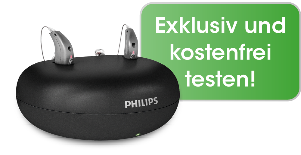 Philips Akku-Hörsysteme kostenfrei testen